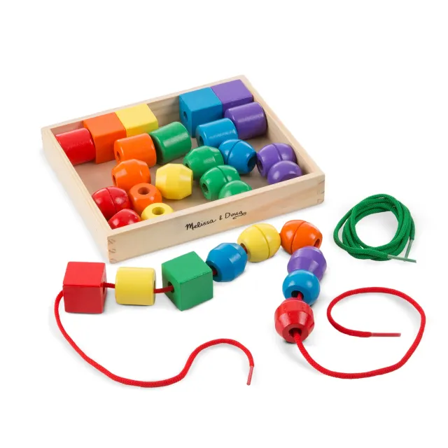 Melissa & Doug Primary Lacing Beads rijgspel 30 kralen