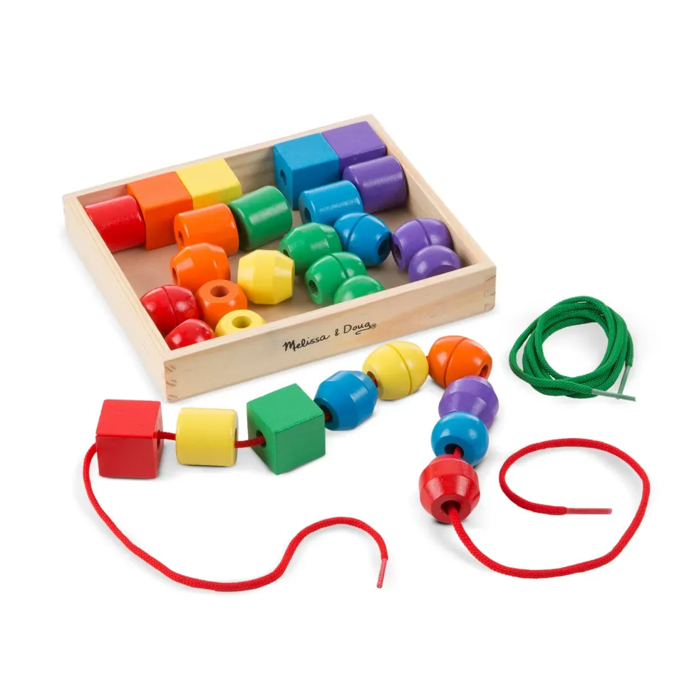 Melissa & Doug Primary Lacing Beads rijgspel 30 kralen
