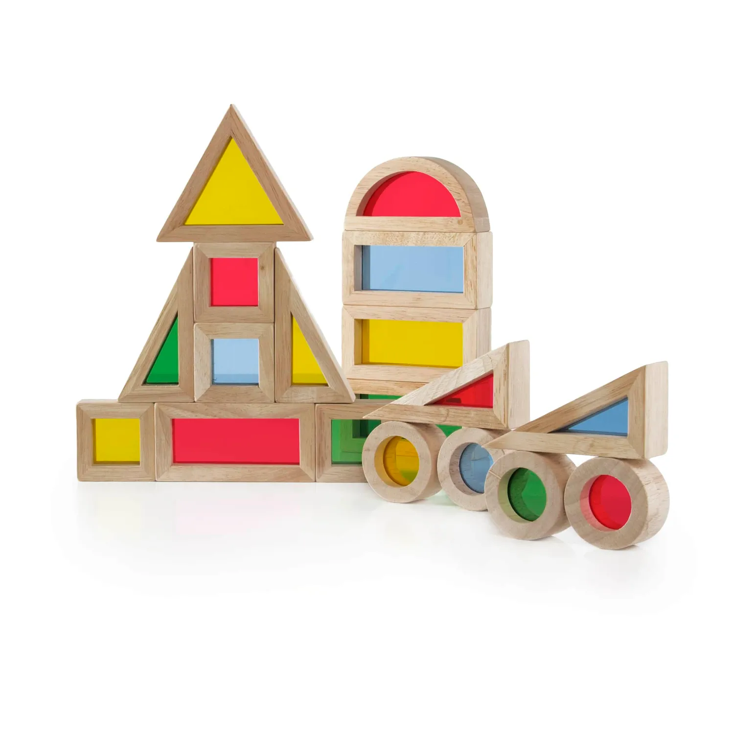 Guidecraft Jr Rainbow Blocks houten blokken kleuren