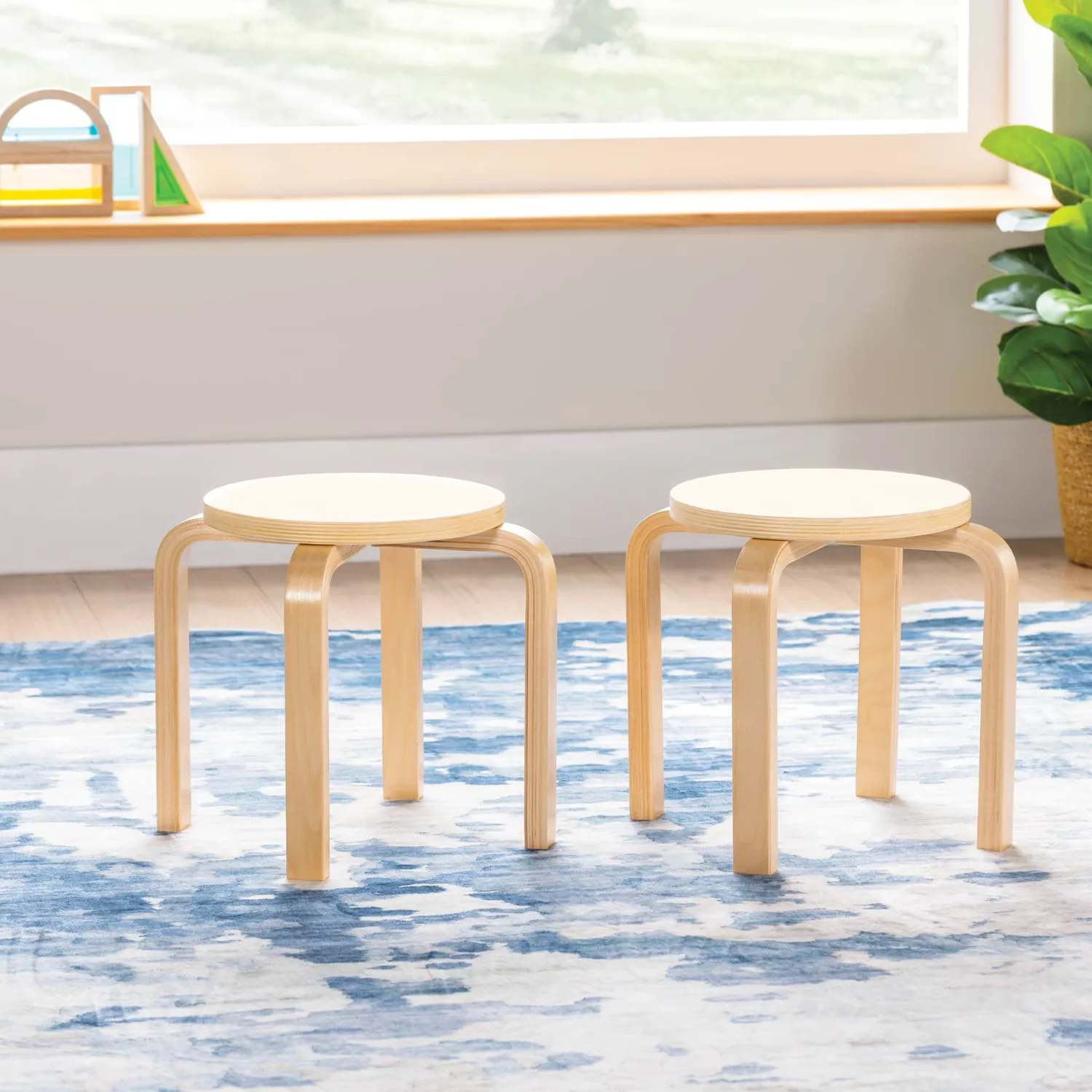 Guidecraft Nordic kinderkrukjes hout 2 stuks 12 inch