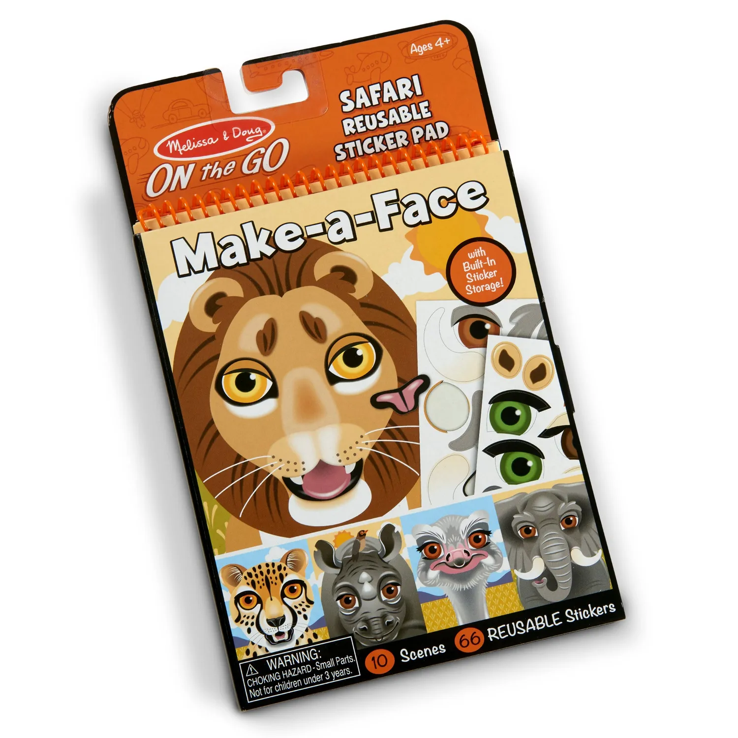 Melissa & Doug Make-a-Face Safari stickerboek dieren