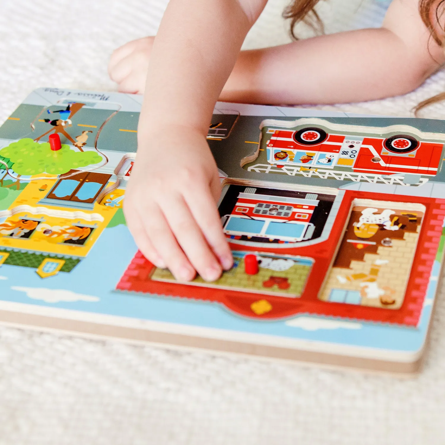 Melissa & Doug Around the Fire Station geluidspuzzel 8 stukjes