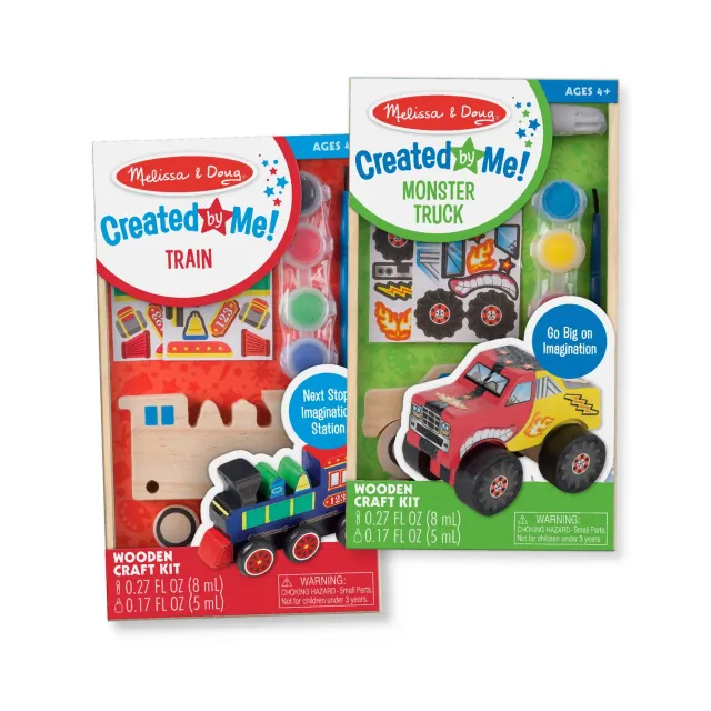 Melissa & Doug Created by Me knutselset voertuigen 2-pack