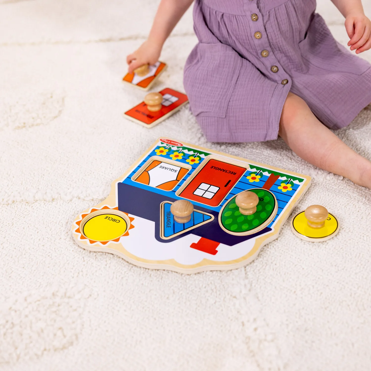 Melissa & Doug First Shapes houten vormenpuzzel 5 stukjes