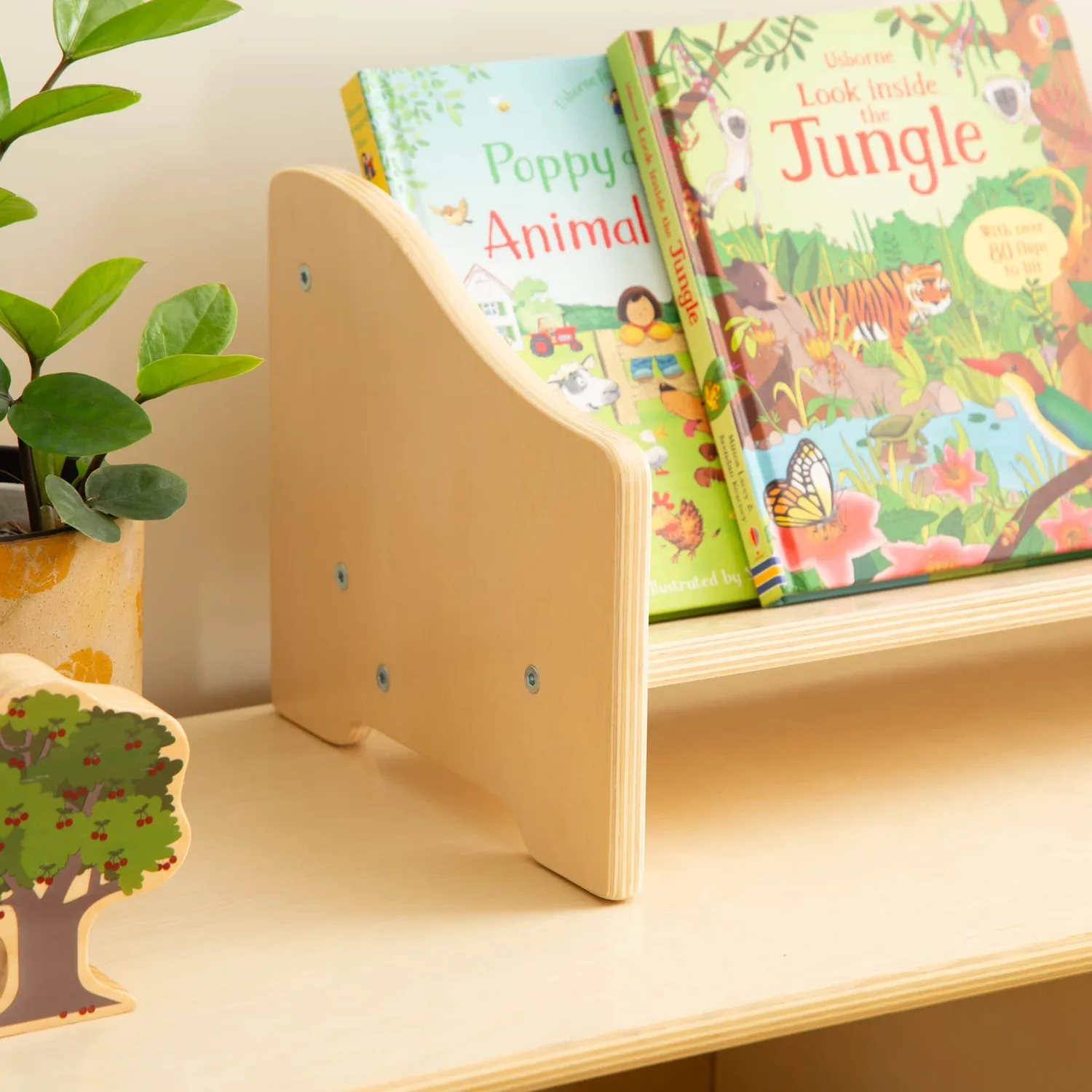Guidecraft Tabletop Book Browser boekenrek berkenhout tafel