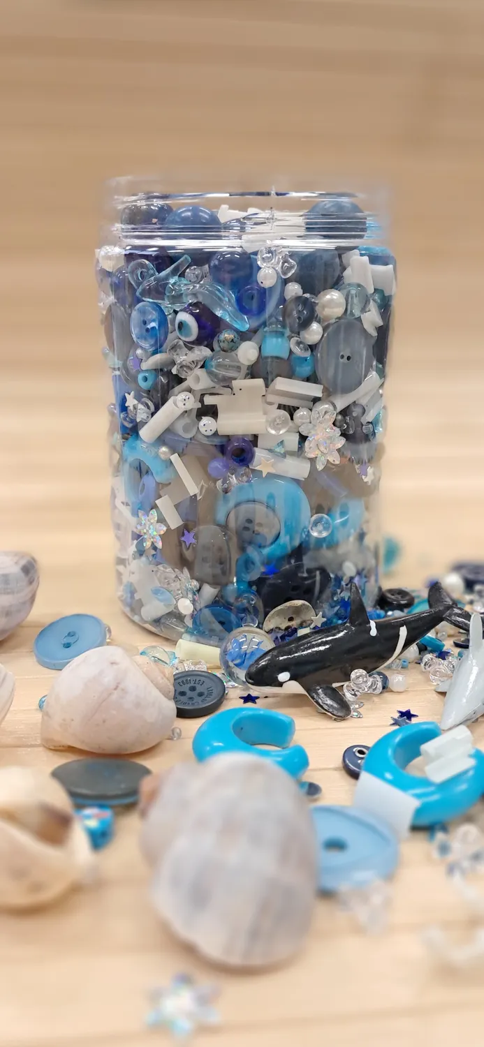 De Potjeskast Zee speelpot 750 ml blauwe zeemix