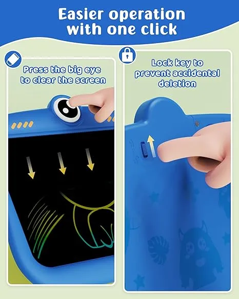 KOKODI Little Monster tekentablet 8,5 inch blauw kleurenscherm