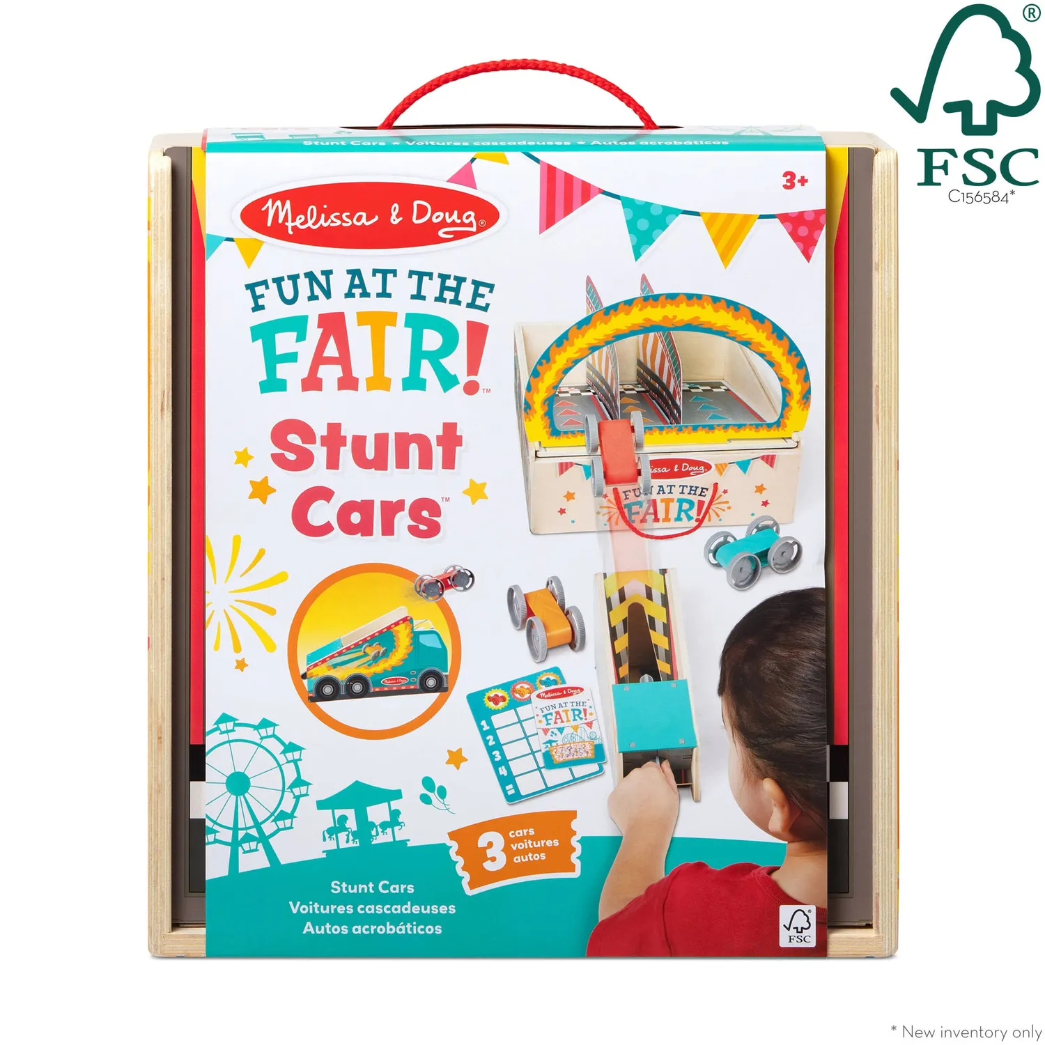Melissa & Doug Fun at the Fair Stunt Cars raceauto lanceerset