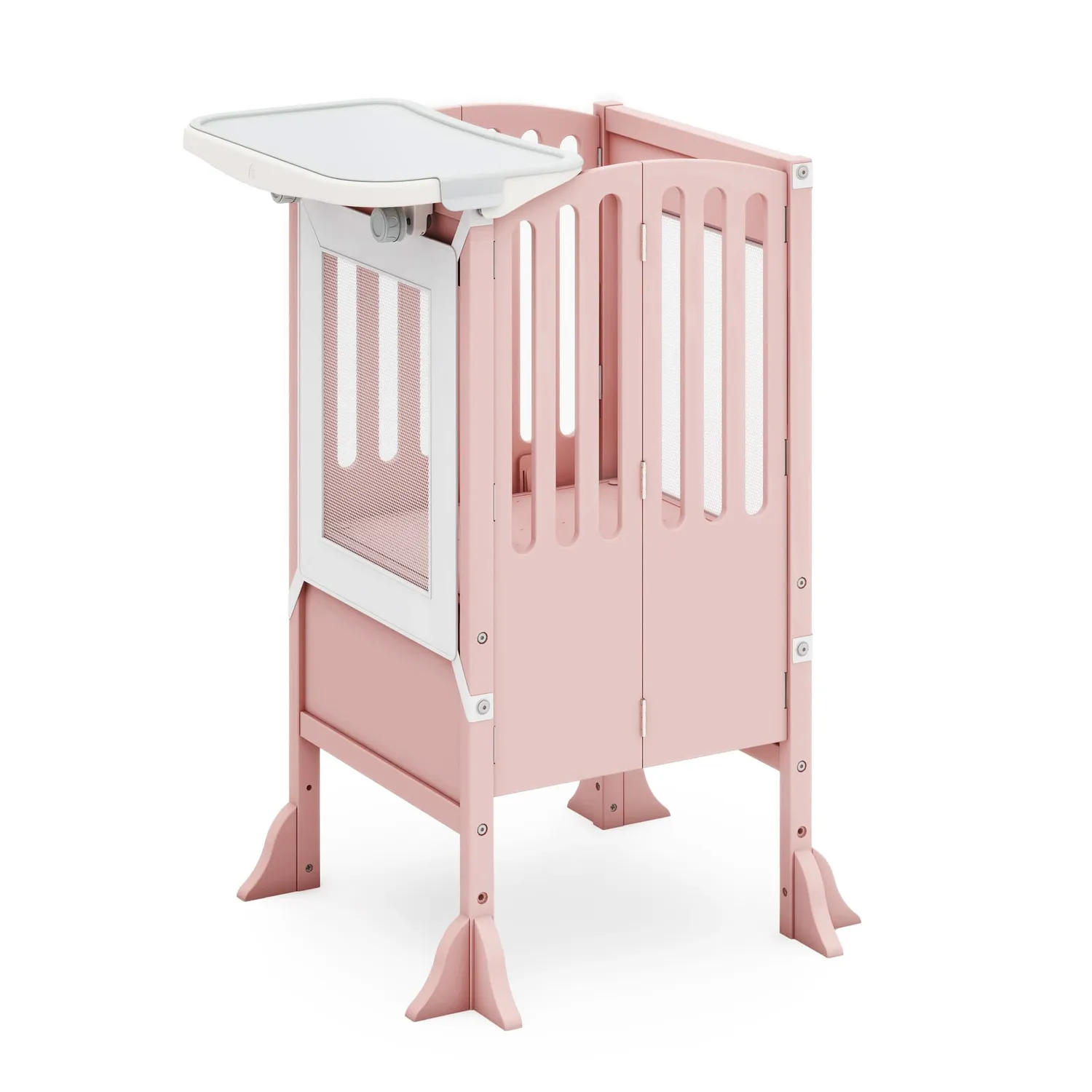 Guidecraft Contemporary Kitchen Helper leertoren wit met blad