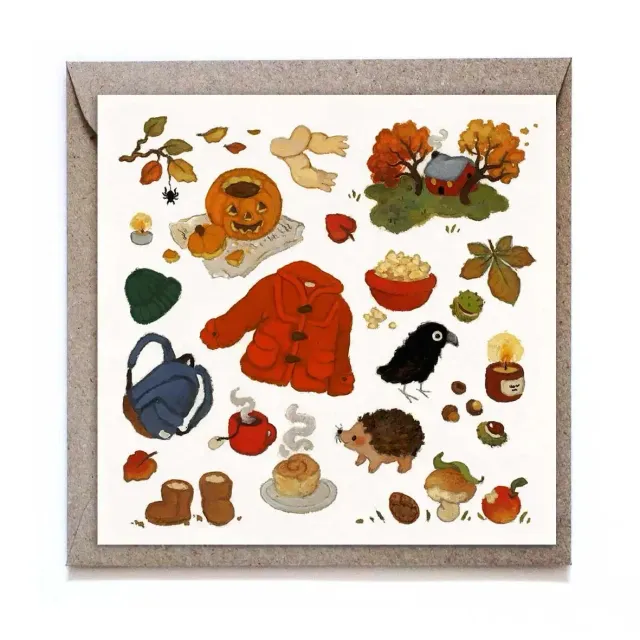 Ginger Fairy Crisp & Golden wenskaart 120x120 mm naturel