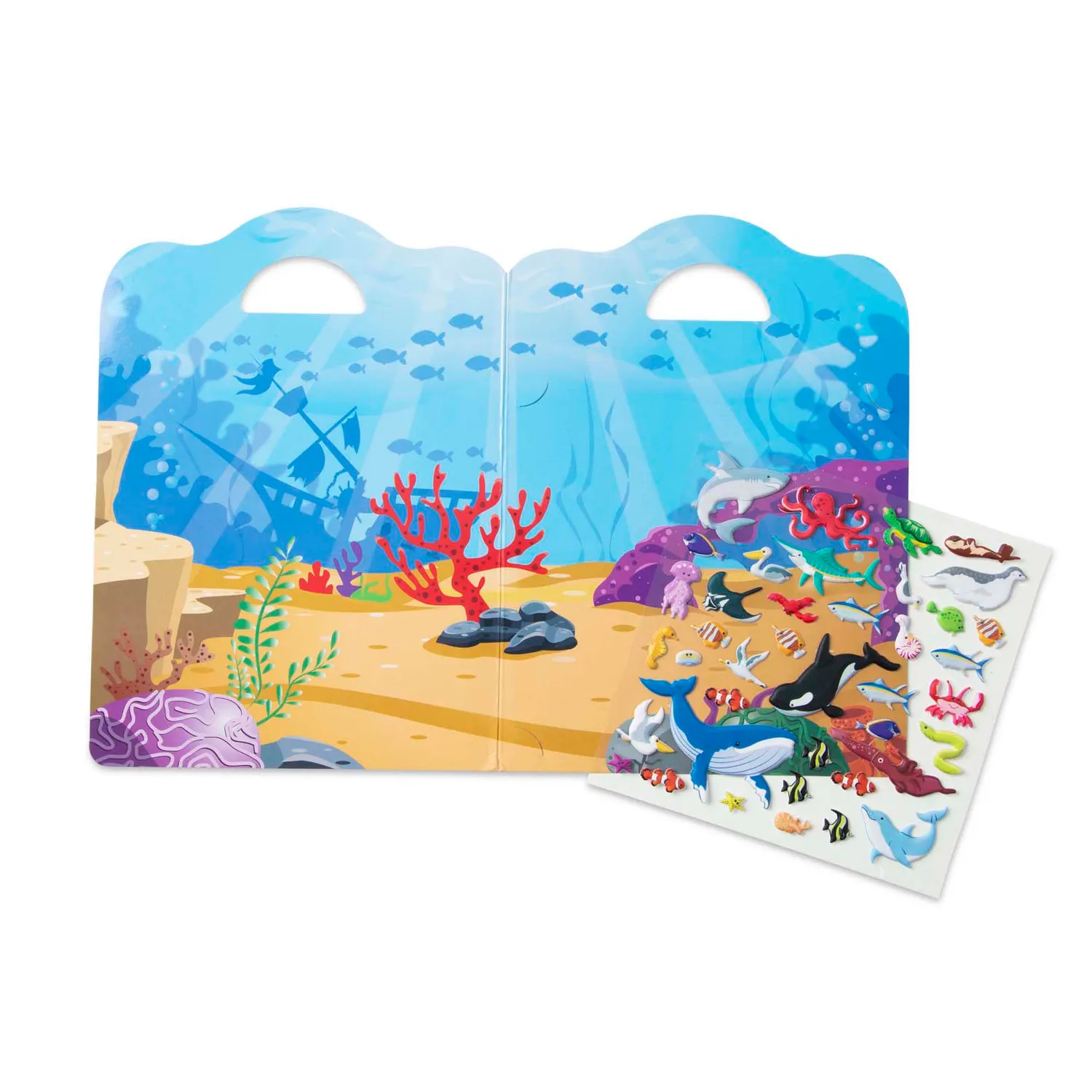 Melissa & Doug Puffy Sticker Ocean stickerset herbruikbaar