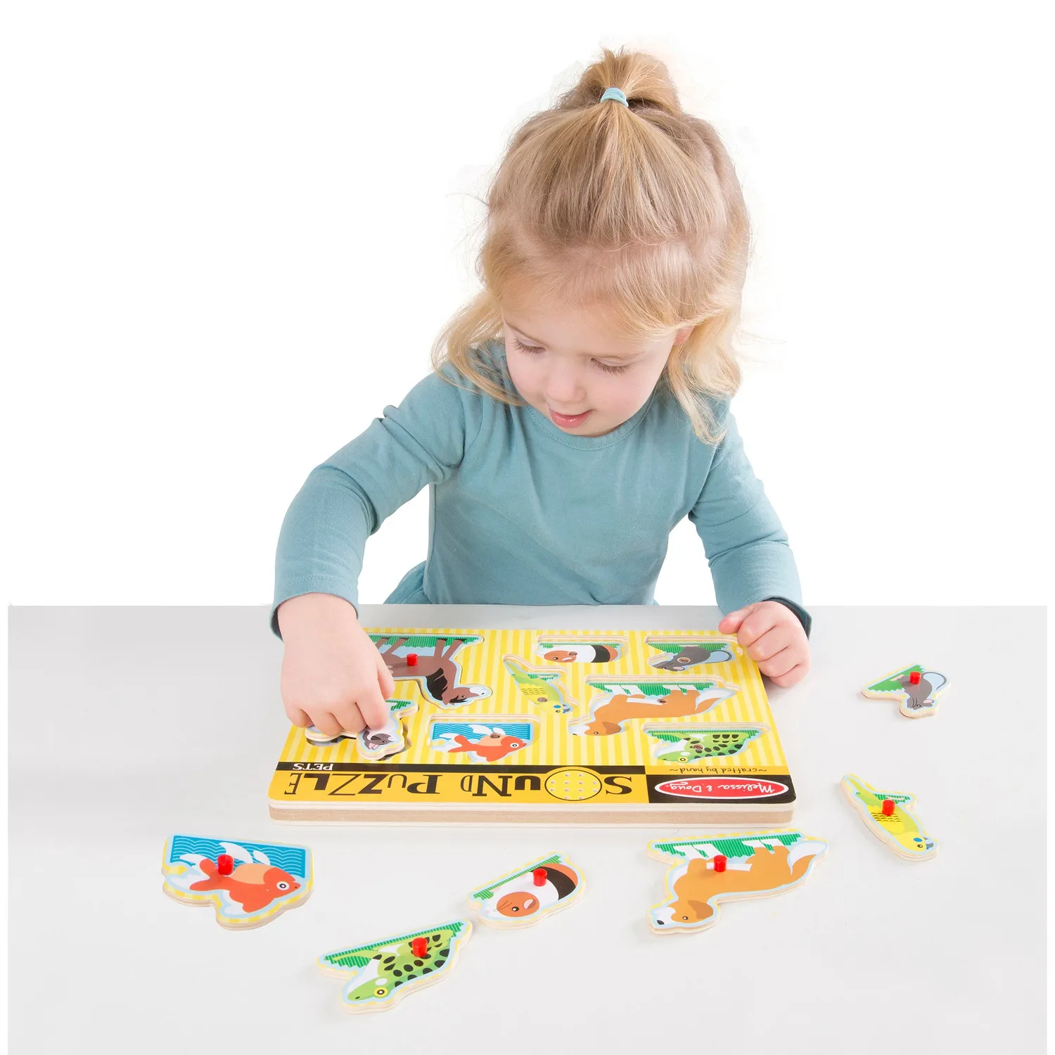 Melissa & Doug Pets geluidspuzzel 8 stukjes met dierengeluid