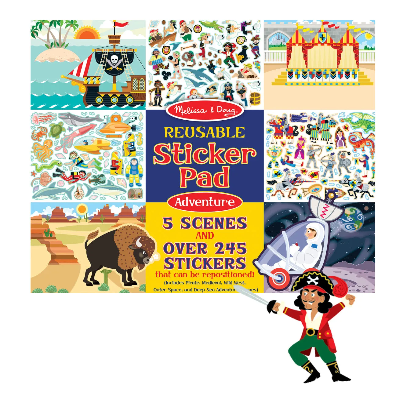 Melissa & Doug Adventure Pad herbruikbare stickers 245 stuks