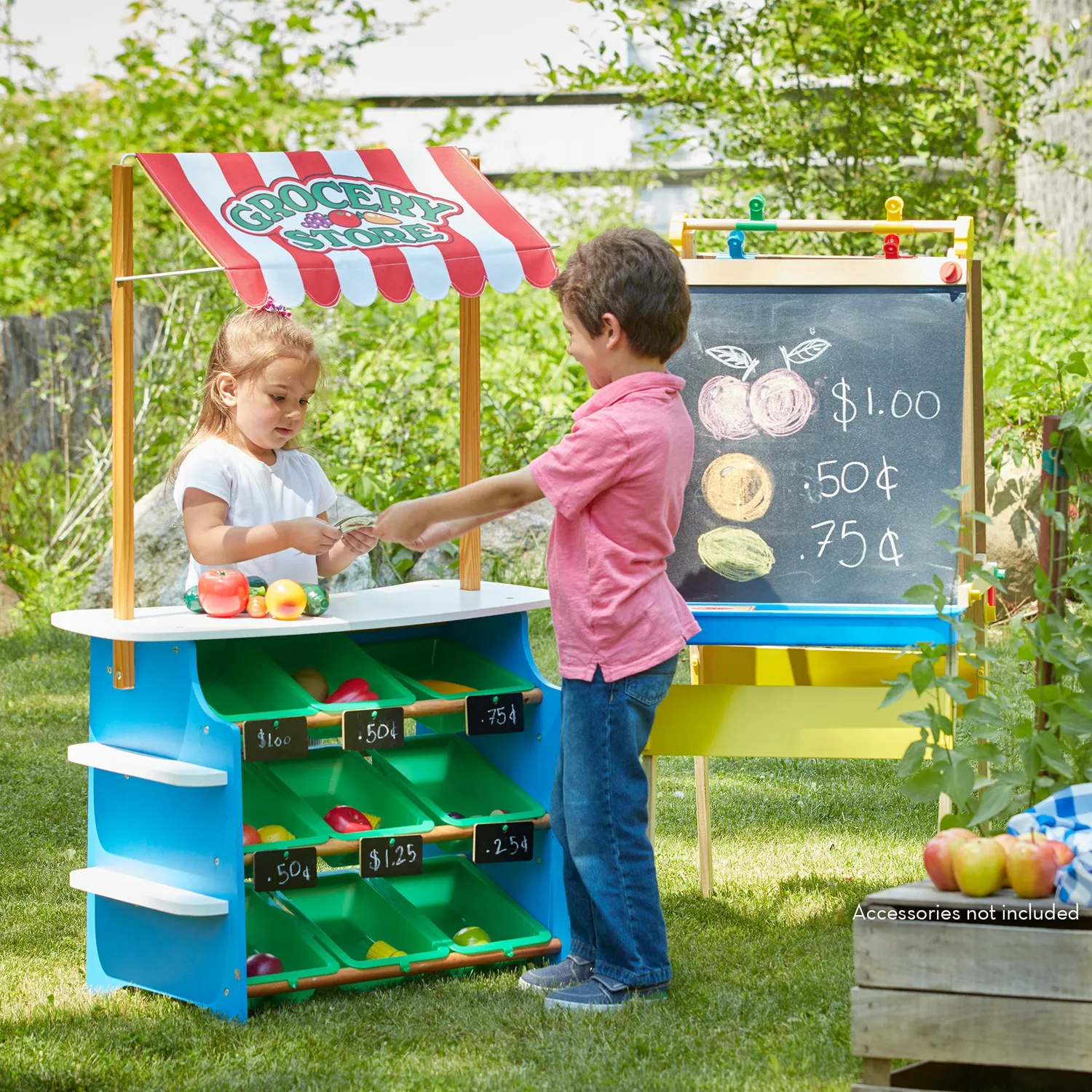 Melissa & Doug Grocery Store speelwinkel hout limonadekraam 3+ jaar