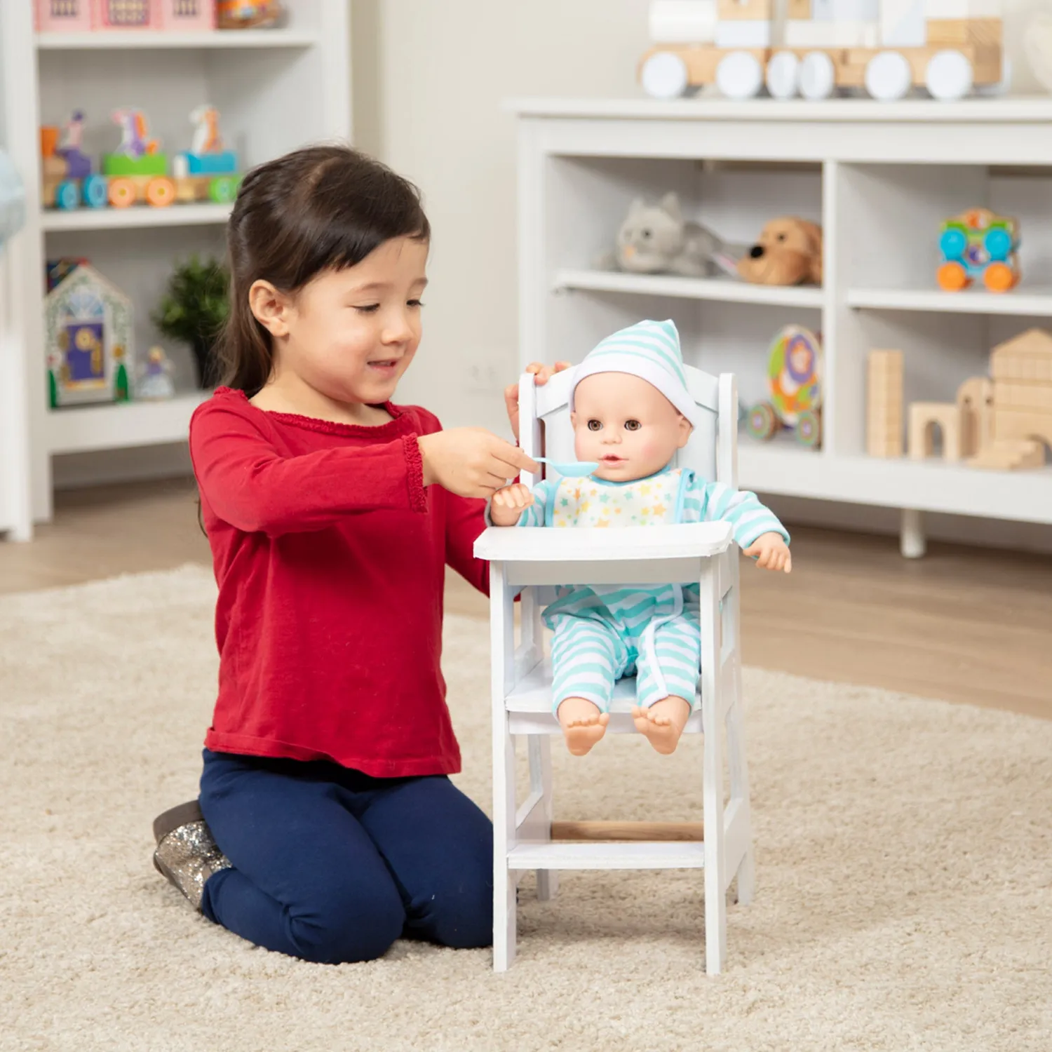 Melissa & Doug Mine to Love kinderstoel poppen hout