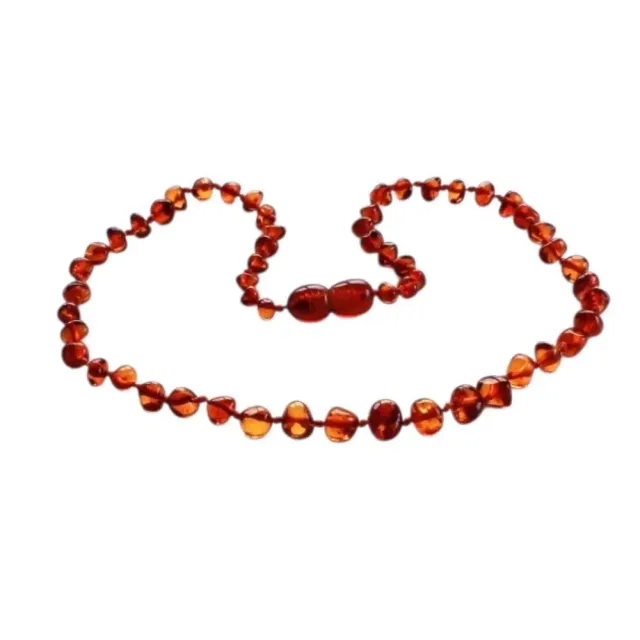 Ginger Fairy barnsteen kinderketting cognac glans 32 cm