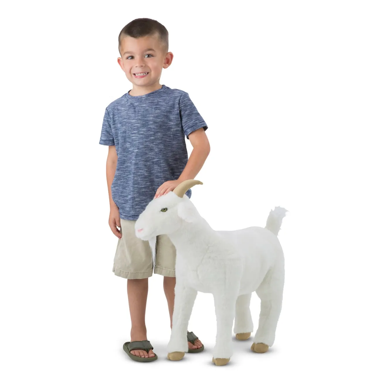 Melissa & Doug Lifelike Plush Goat knuffel geit 57 cm