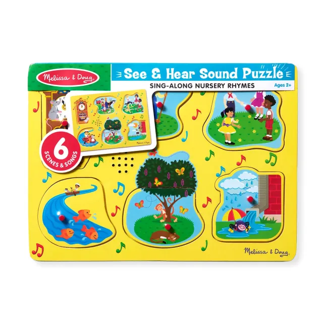 Melissa & Doug Nursery Rhymes 1 geluidspuzzel 6 stukjes hout