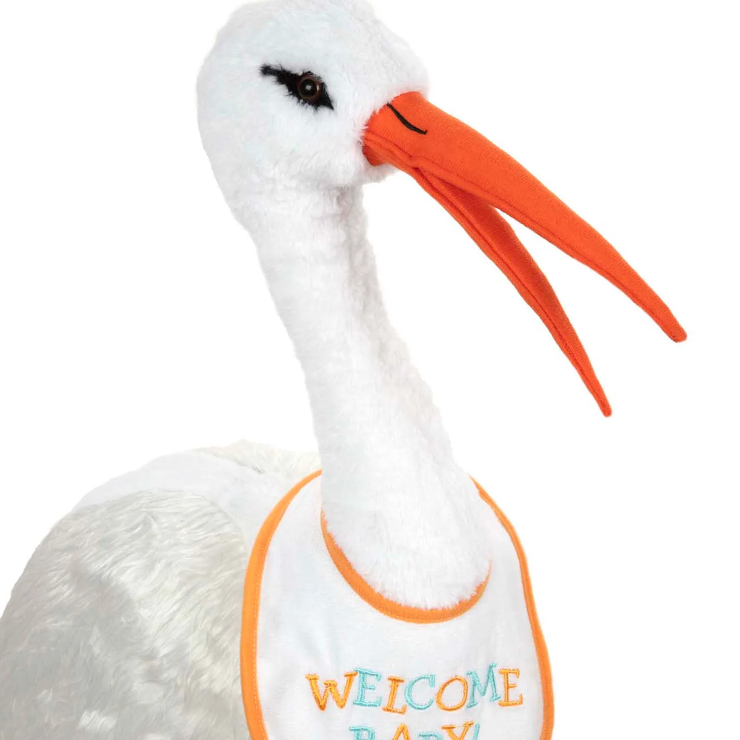 Melissa & Doug Lifelike Plush Stork knuffel 90 cm wit