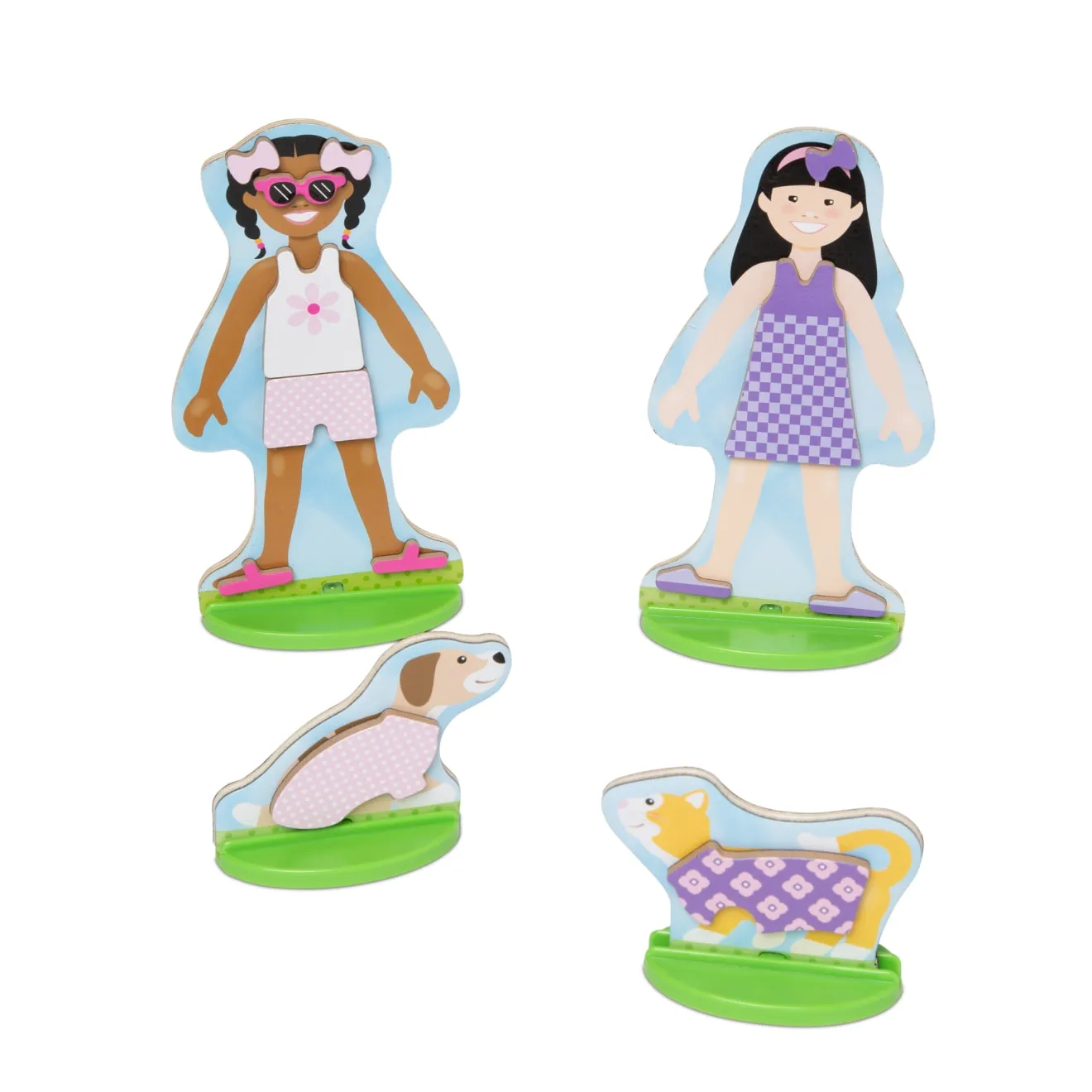 Melissa & Doug Best Friends magnetische aankleedpoppen 2 poppen hout