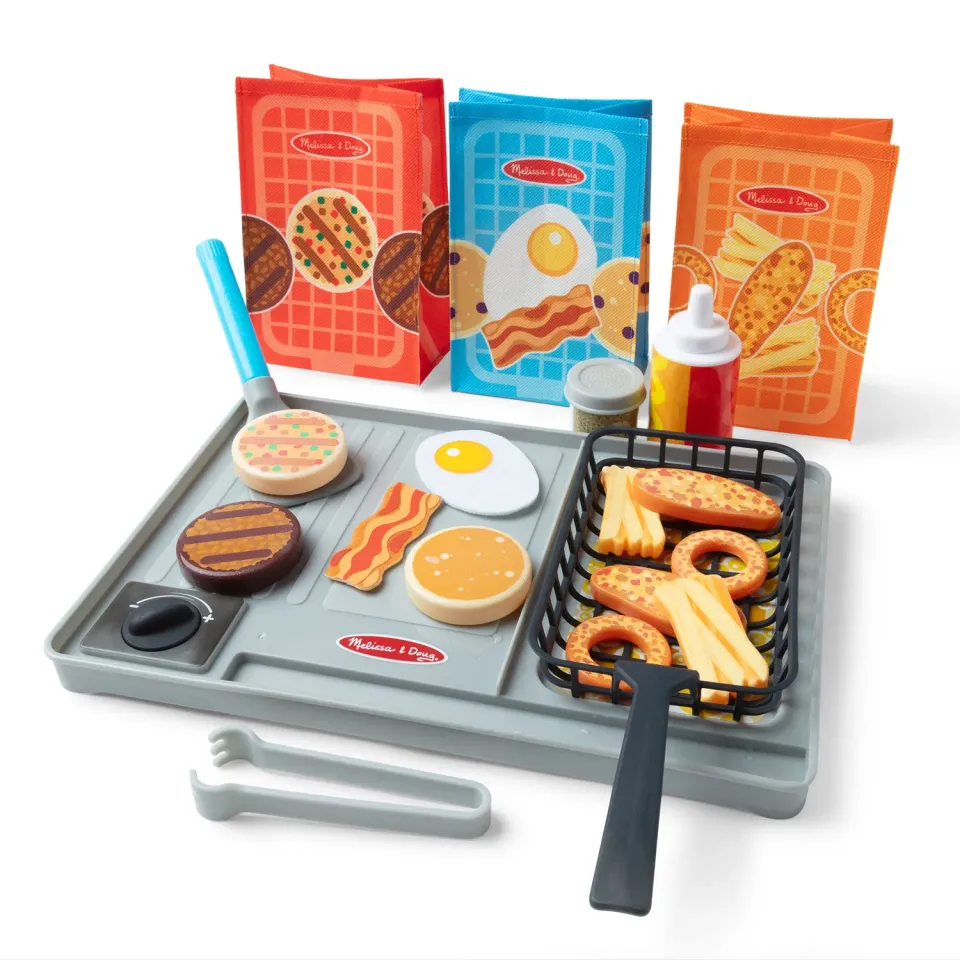 Melissa & Doug Water WOW Flip & Fry grill speelset verkleurend