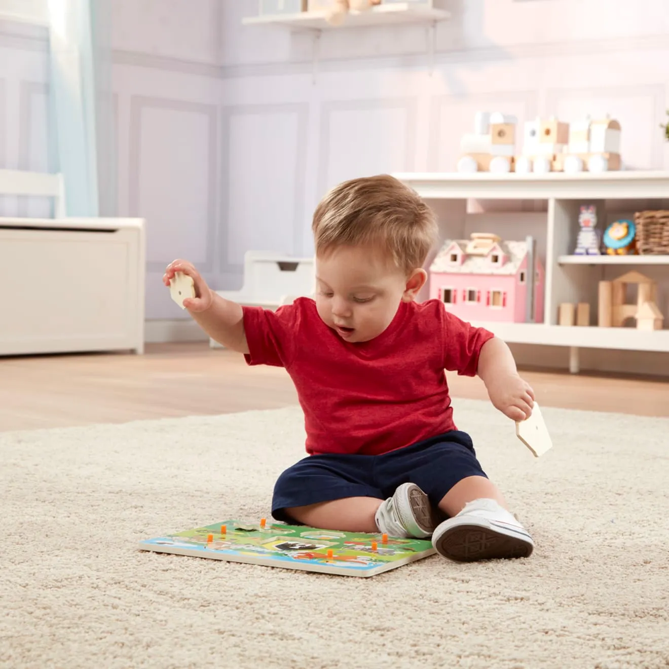 Melissa & Doug Pets knoppuzzel hout 8 stukjes huisdieren