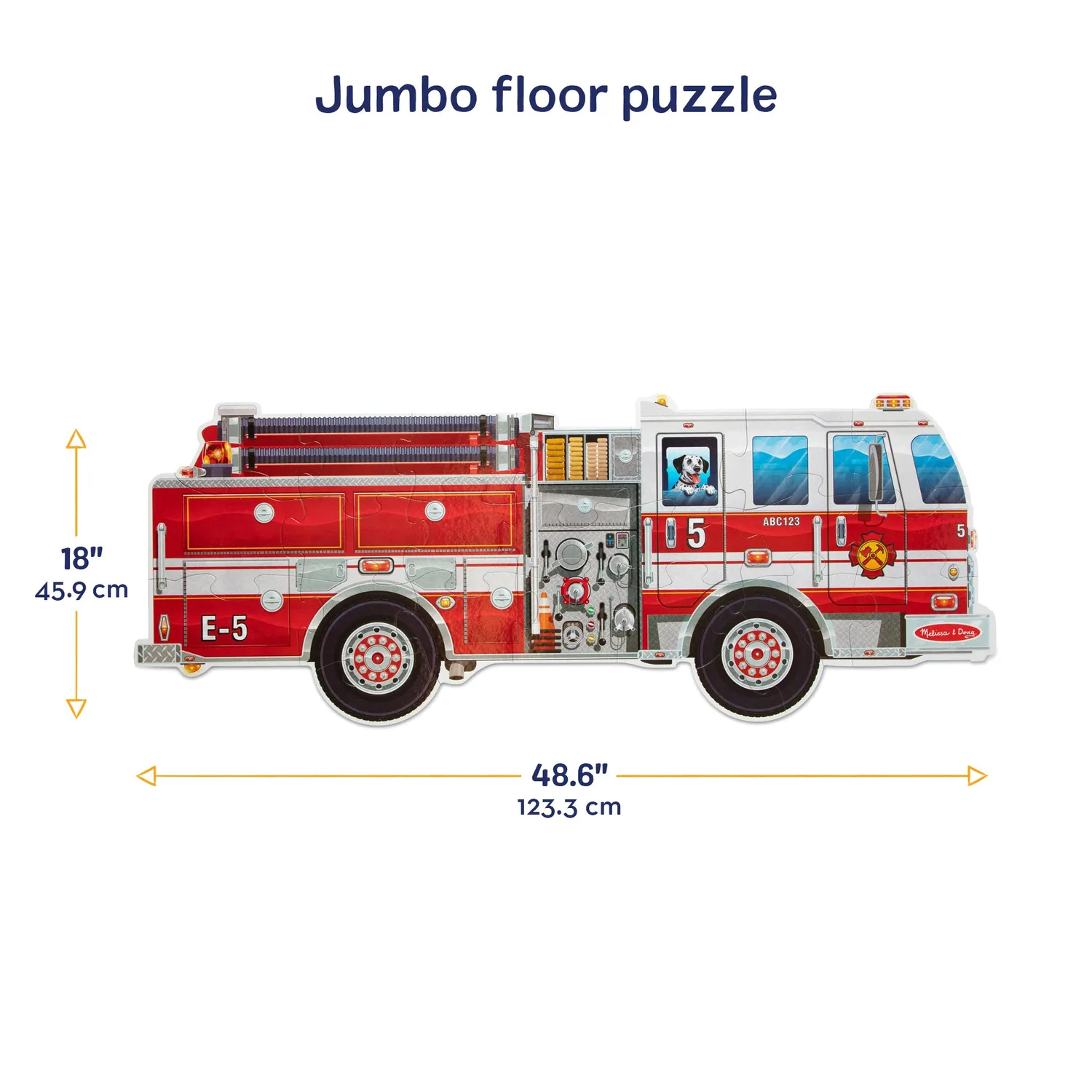 Melissa & Doug Giant Fire Truck vloerpuzzel 24 stukjes