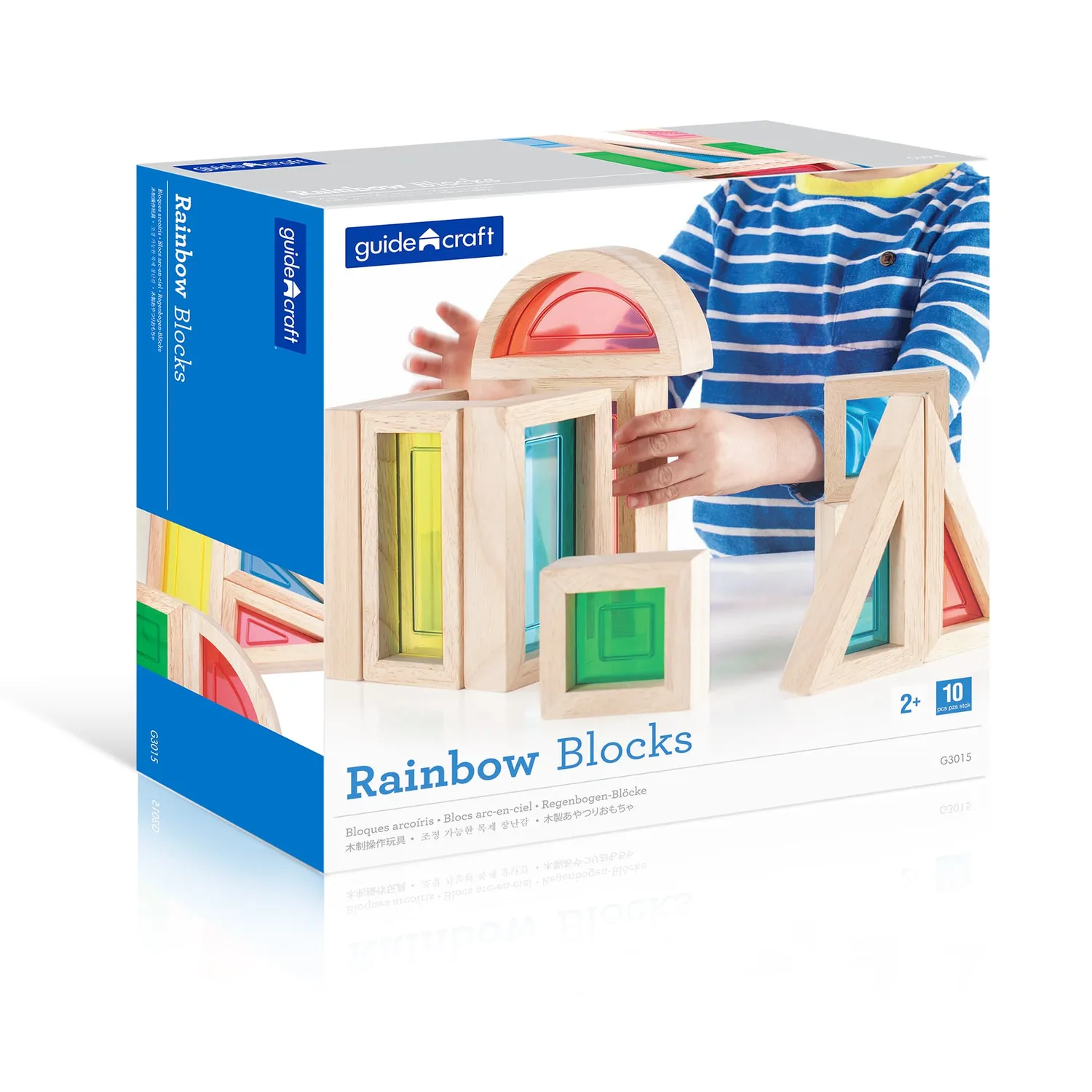 Guidecraft Rainbow Blocks bouwblokken 10 stuks kleur