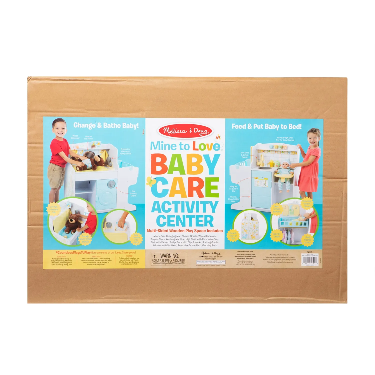 Melissa & Doug Mine to Love Baby Care Verzorgingscentrum hout