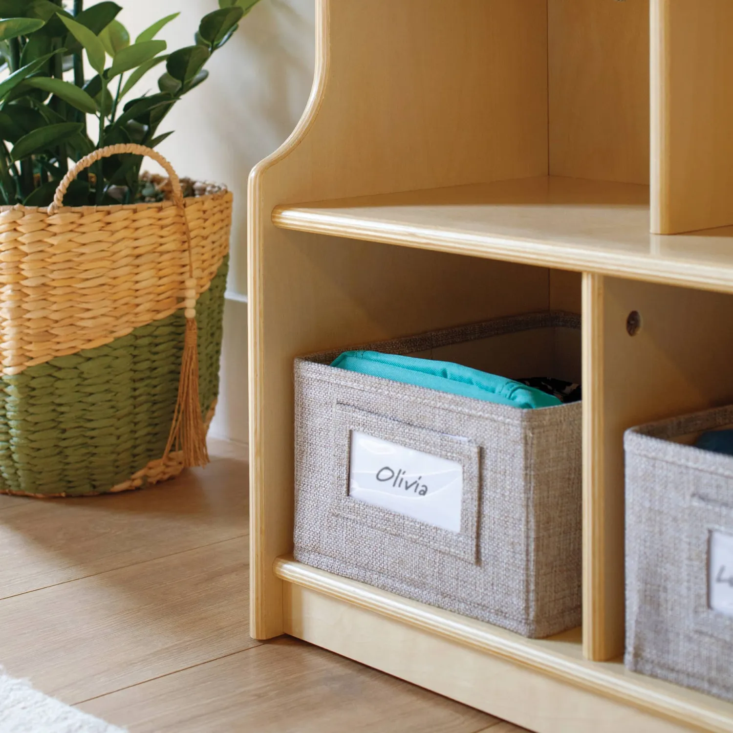 Guidecraft EdQ 5-Section Locker kapstokbank naturel