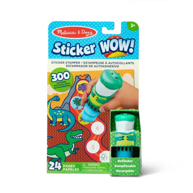 Melissa & Doug Sticker WOW Dino Stempelset 12-pack