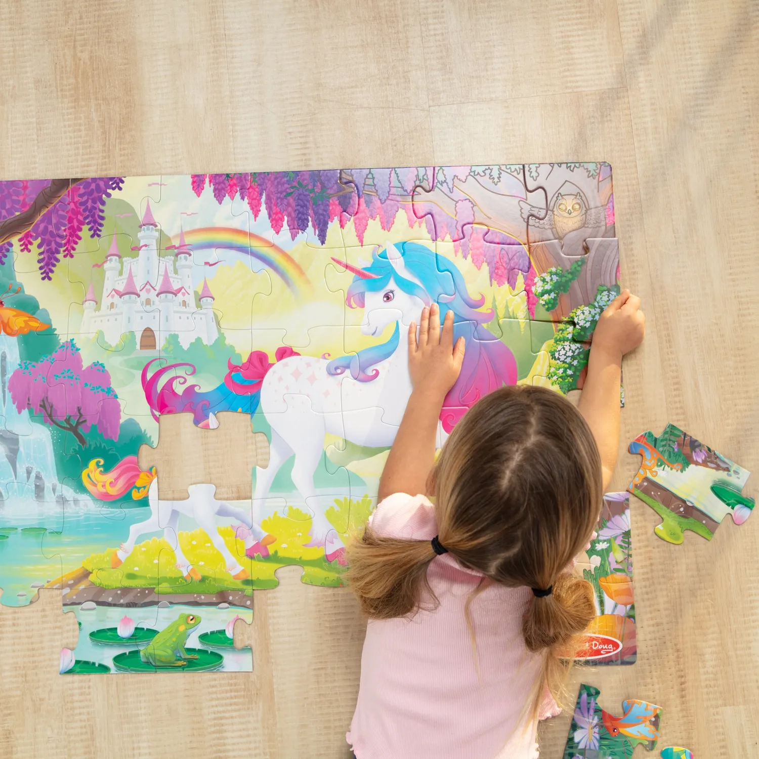 Melissa & Doug Unicorn vloerpuzzel 48 stukjes glow