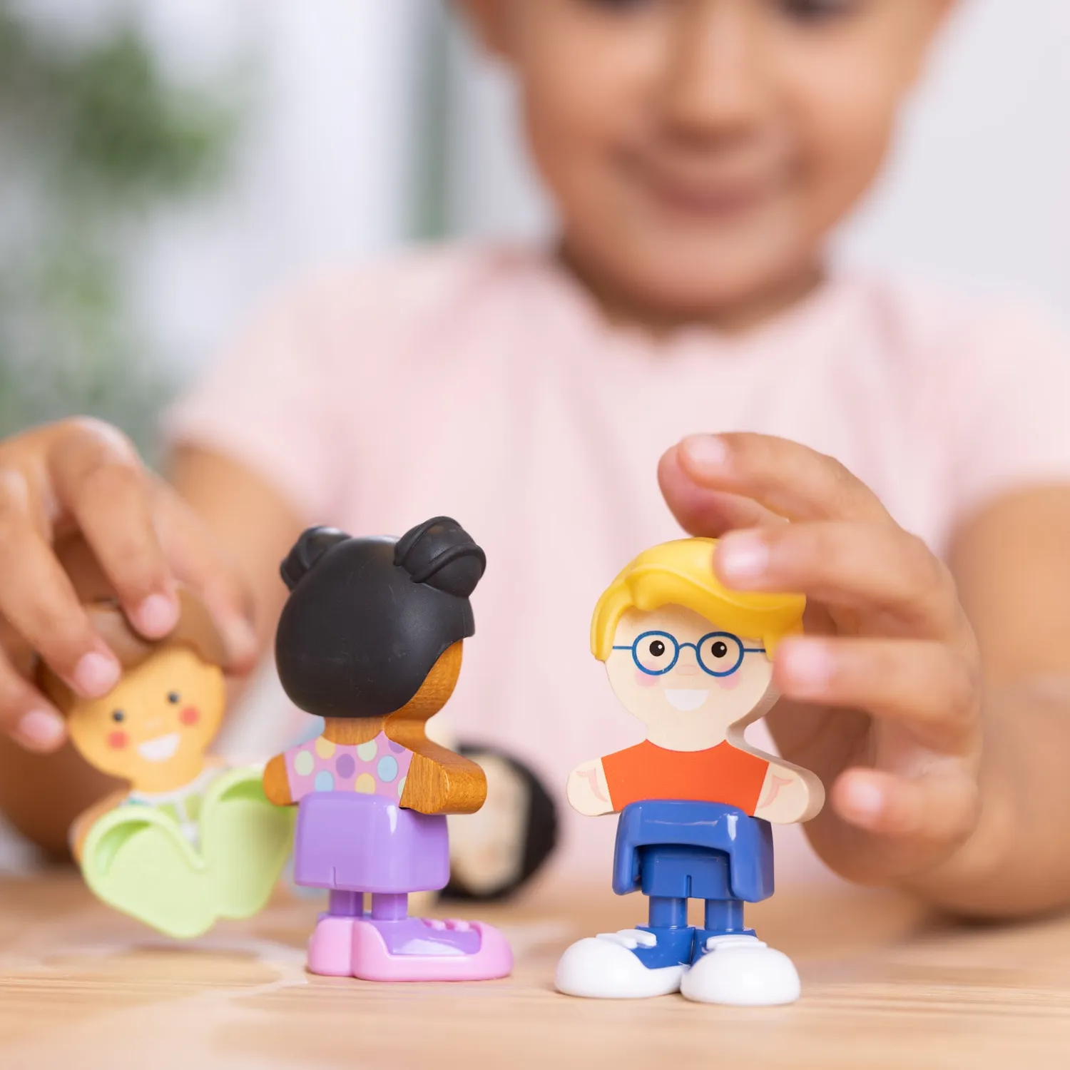 Melissa & Doug Cheery Lane voertuigen bundel 7 figuren hout