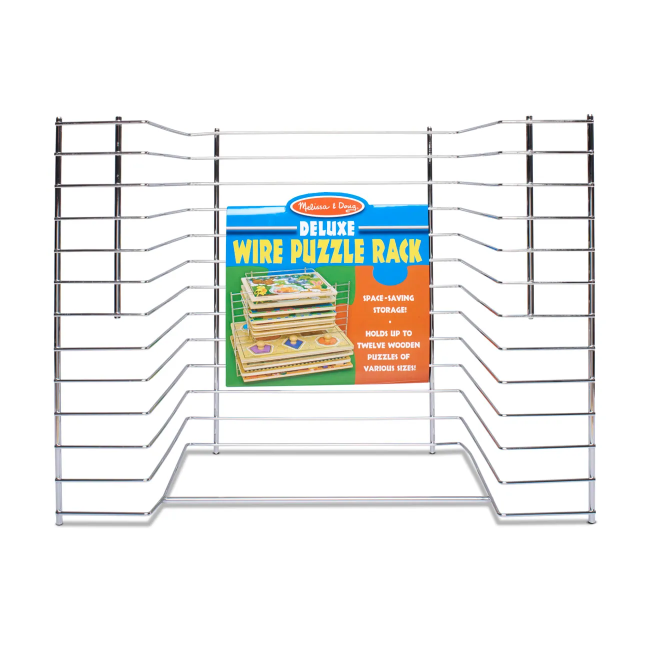 Melissa & Doug Deluxe Puzzelrek Metaal 12 Puzzels