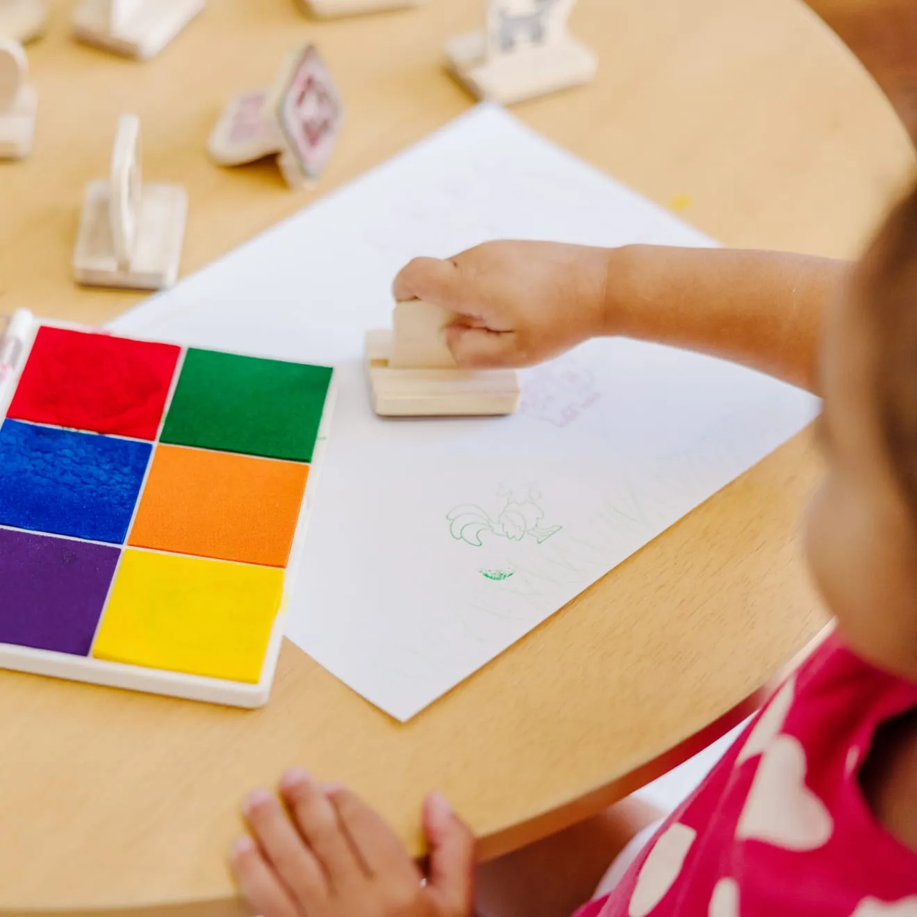 Melissa & Doug Rainbow Stamp Pad stempelkussen 6 kleuren