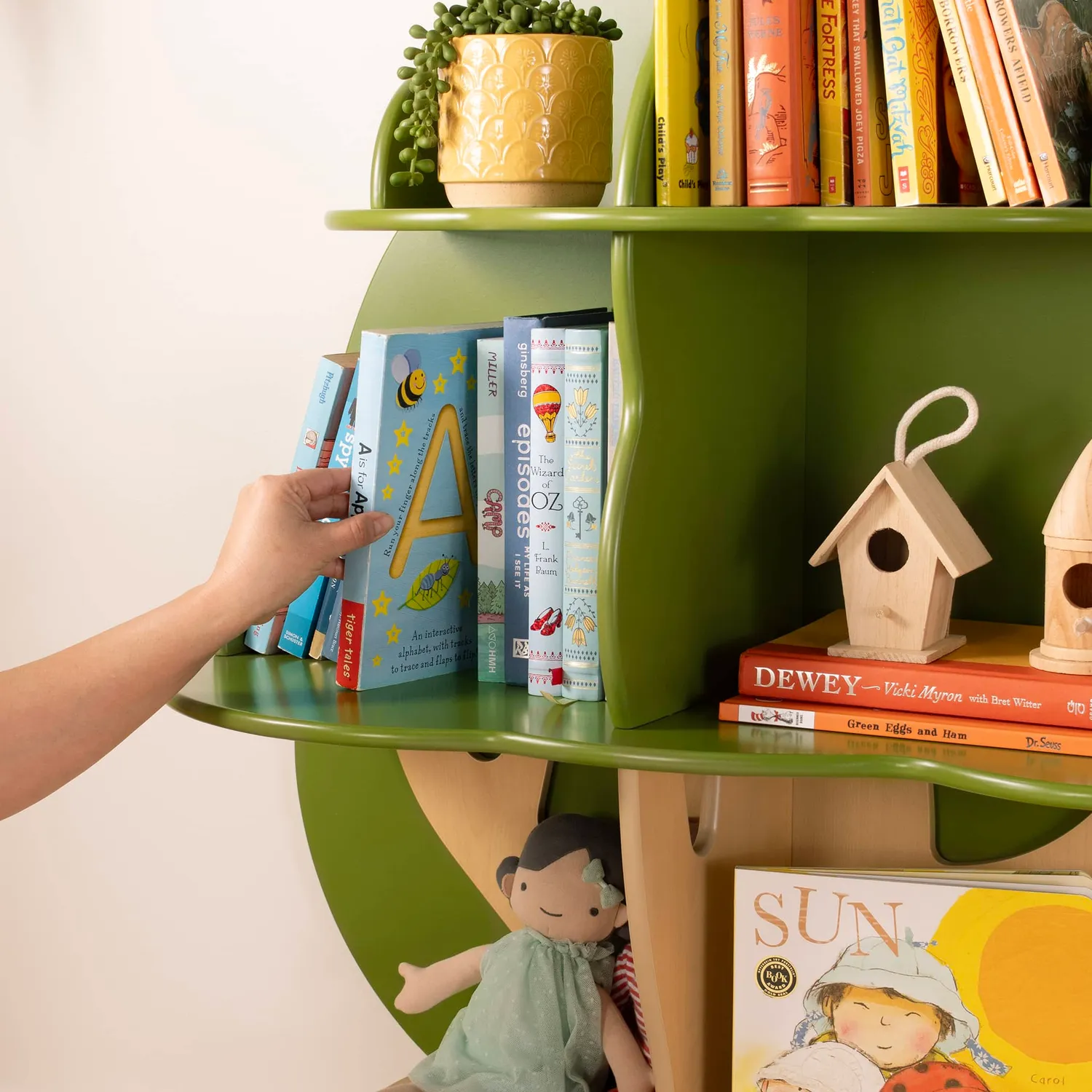 Guidecraft Tree Bookshelf kinderboekenkast 6 planken boomvorm