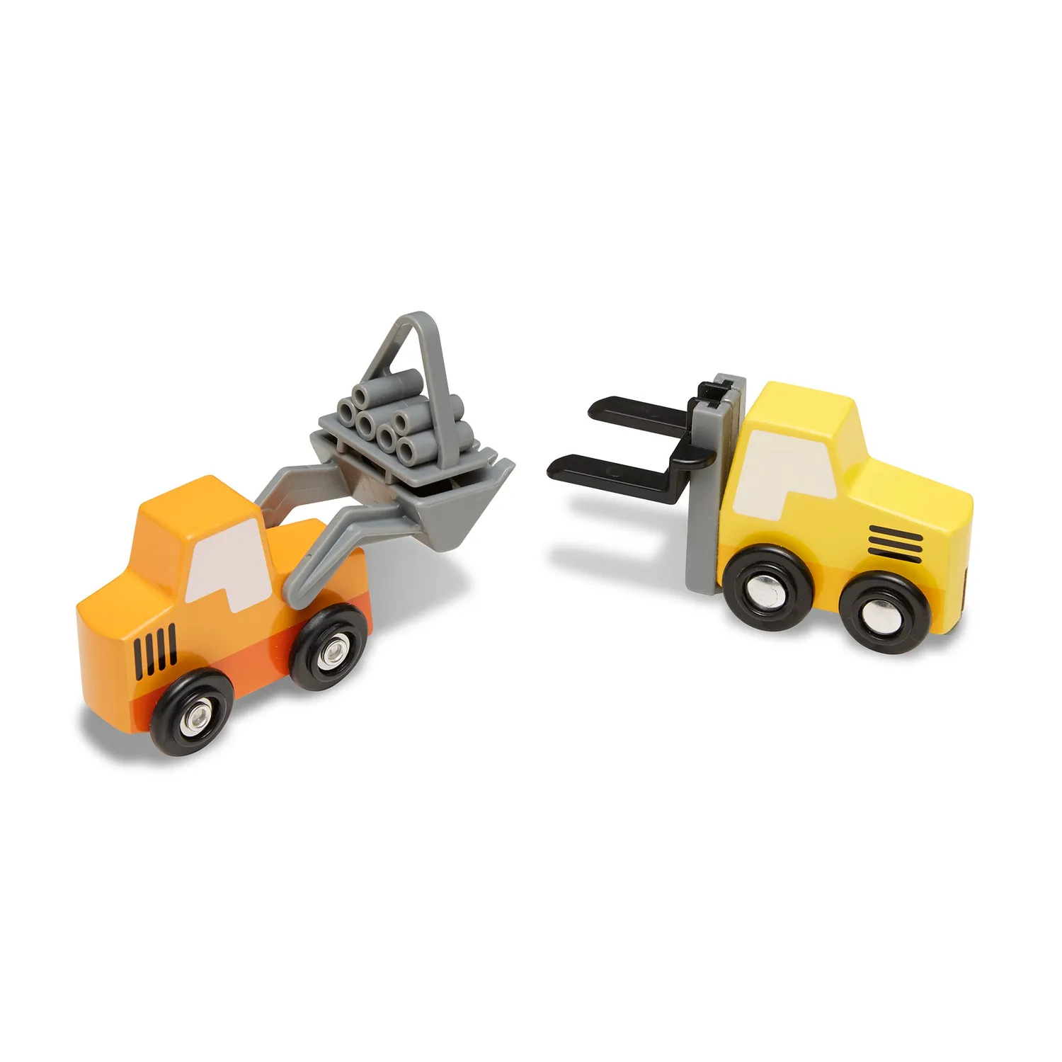 Melissa & Doug Wooden Construction Site Vehicles 8-delig