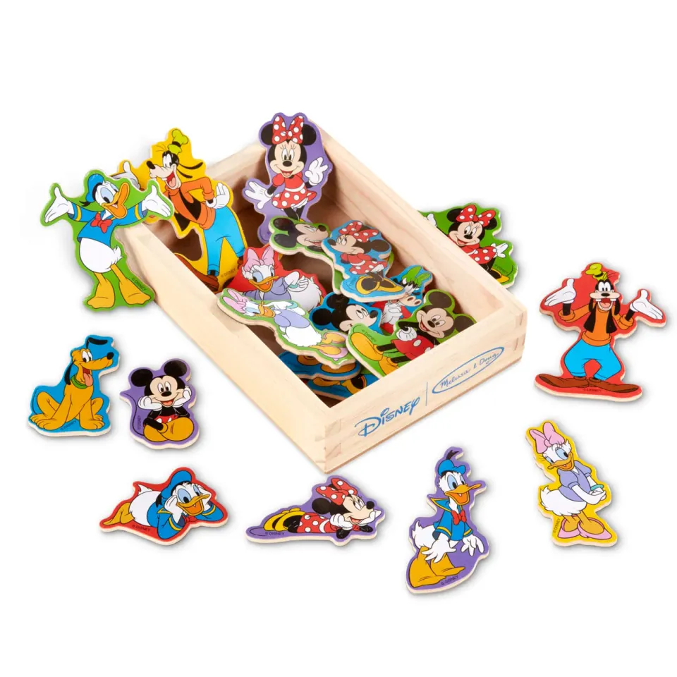 Melissa & Doug Mickey Mouse houten magneten 20 stuks magneetspel
