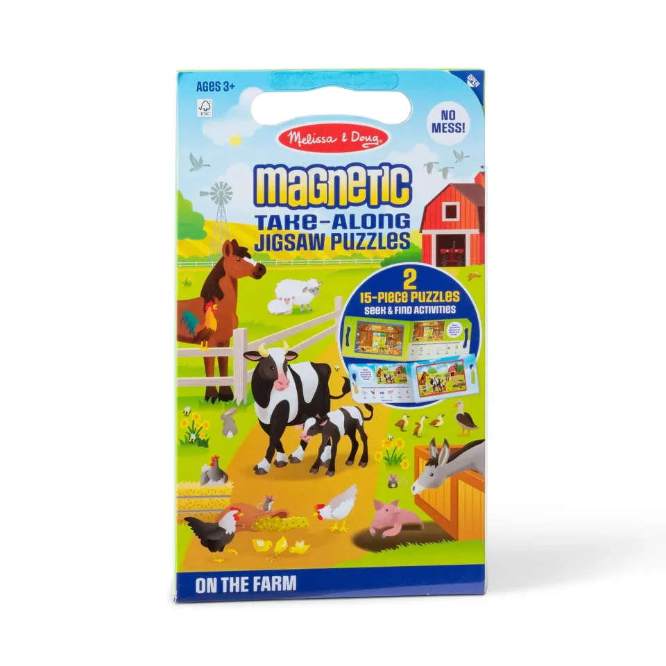 Melissa & Doug On the Farm magneetpuzzel 2x15 stukjes