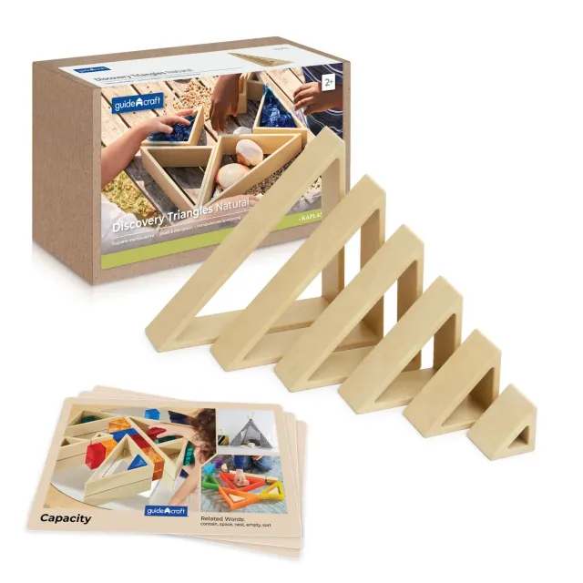 Guidecraft Discovery Triangles stapelspeelgoed naturel
