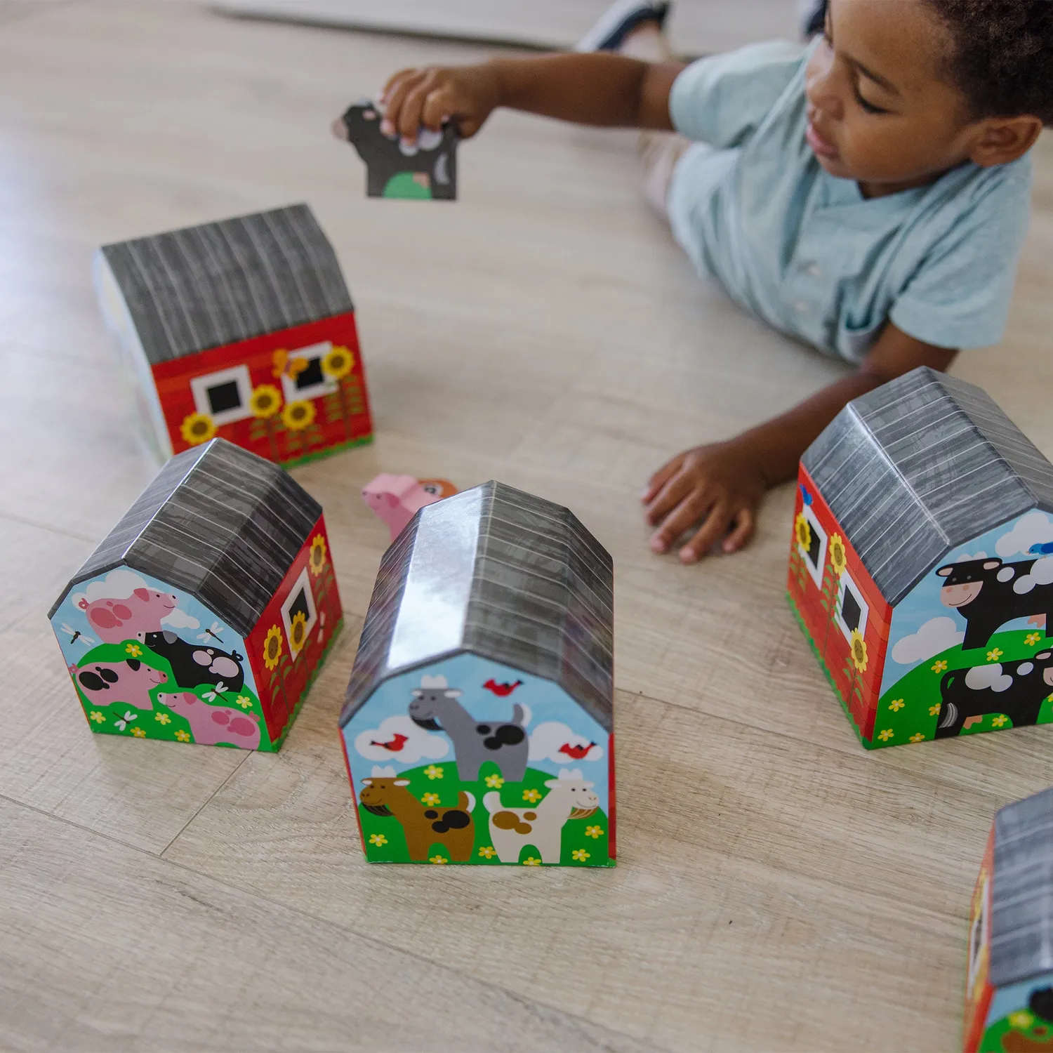 Melissa & Doug Nesting & Sorting Barns & Animals stapelblokken 6-delig 2-3 jaar