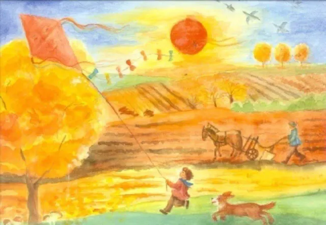Ginger Fairy Dorothea Schmidt Herbst herfstkaart 10x15