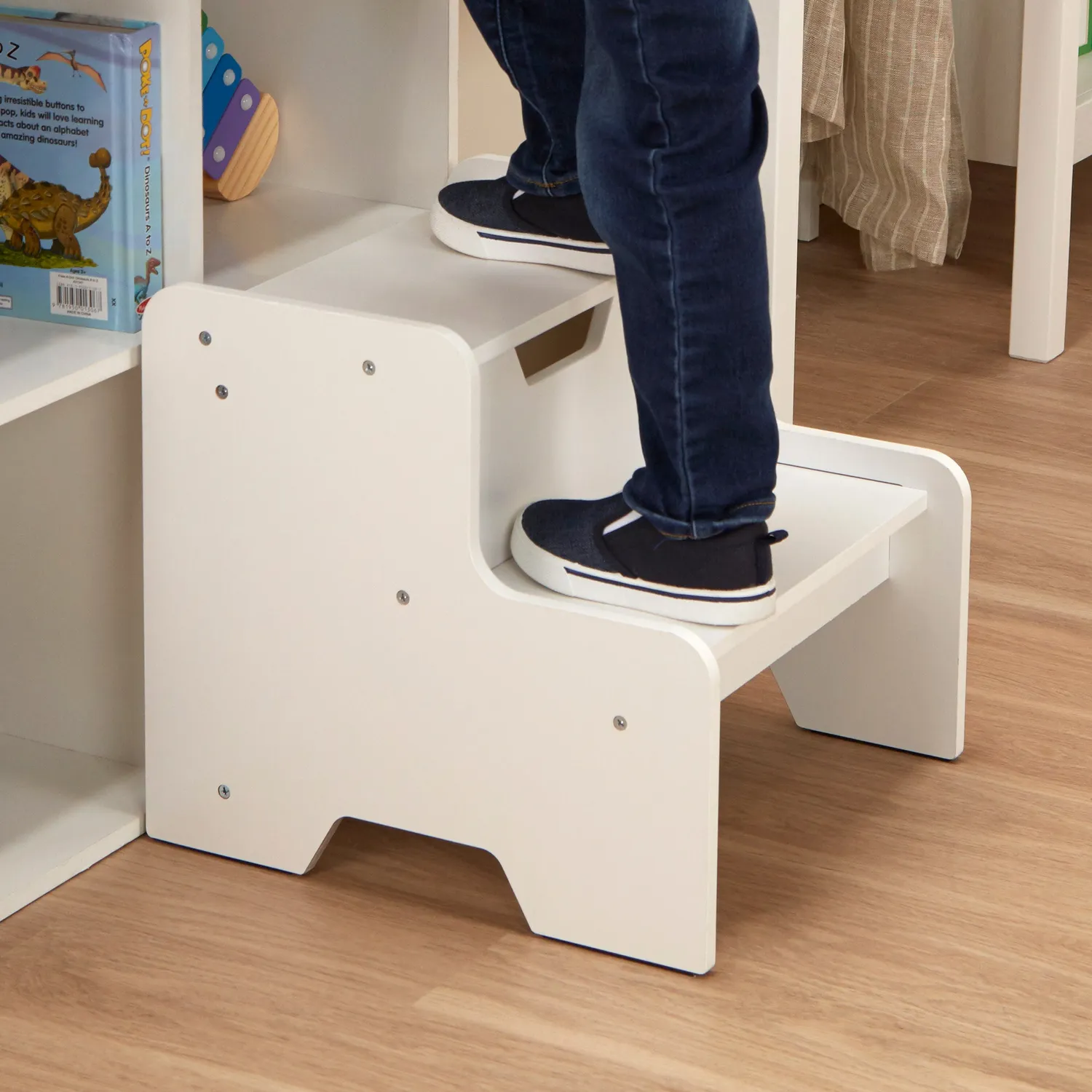 Melissa & Doug Houten Opstapkrukje Wit 2 treden