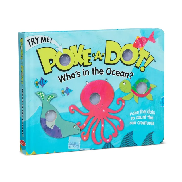 Melissa & Doug Poke-a-Dot Who's in the Ocean kartonboek met popdots