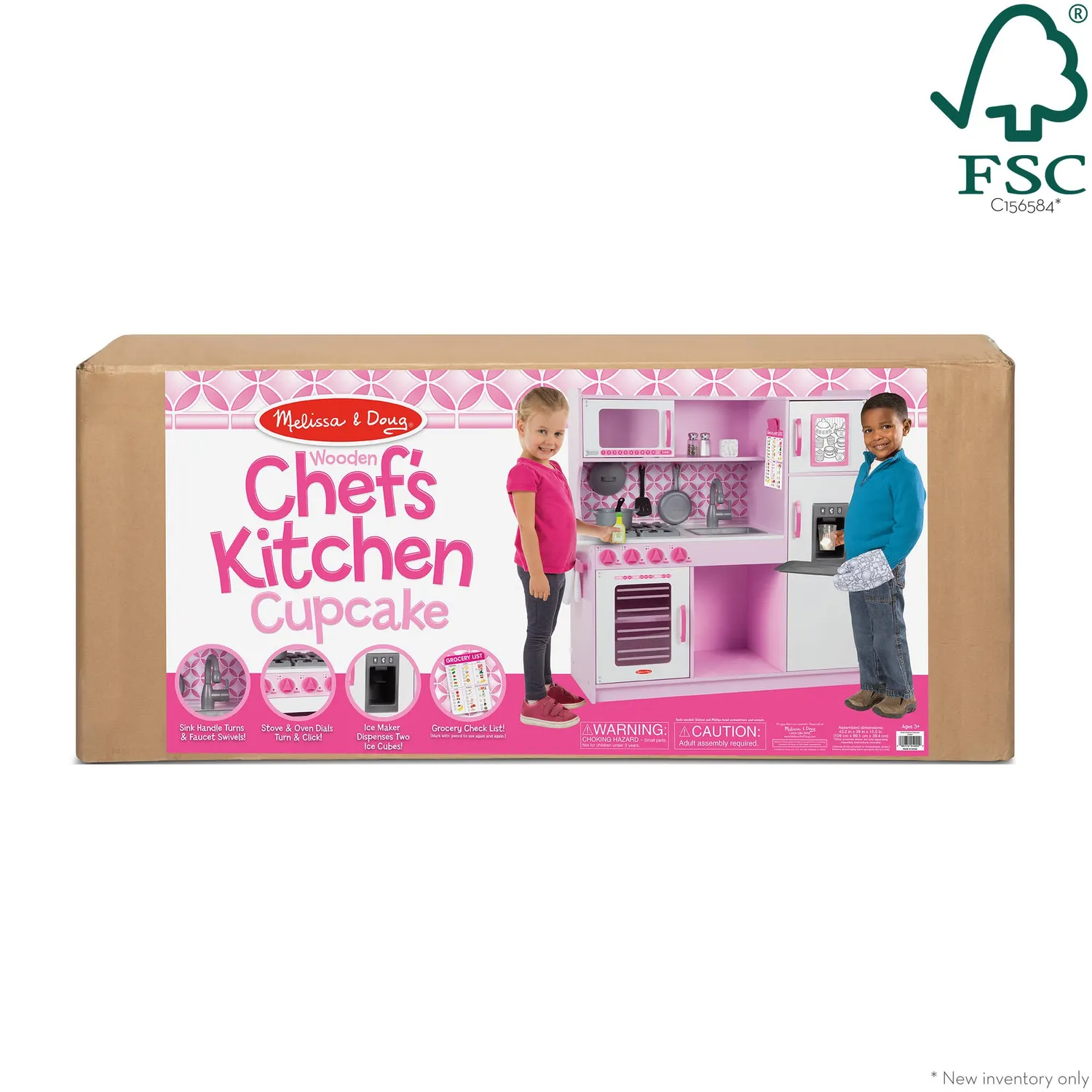 Melissa & Doug Chef's Kitchen speelkeuken houten roze