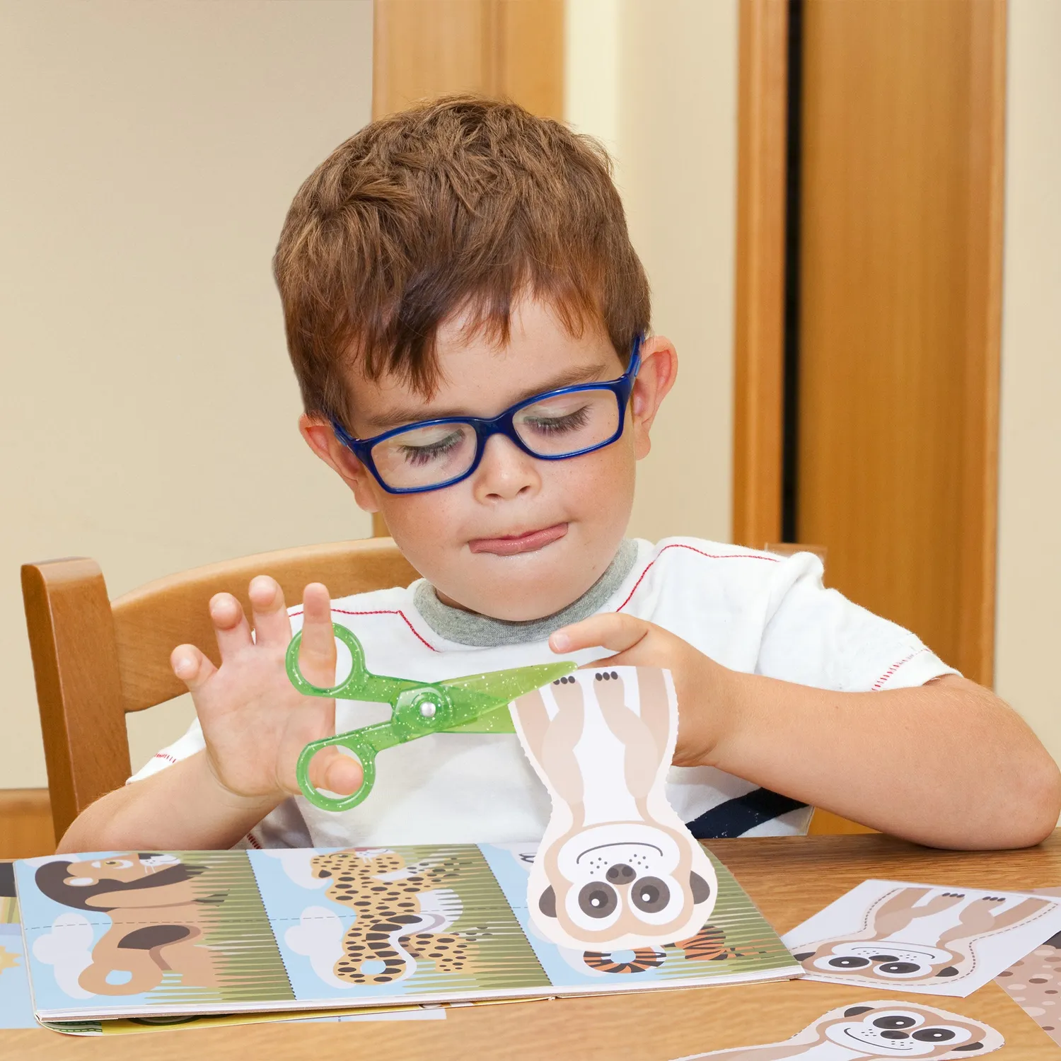 Melissa & Doug Safari Scissor Skills knipblok met schaar