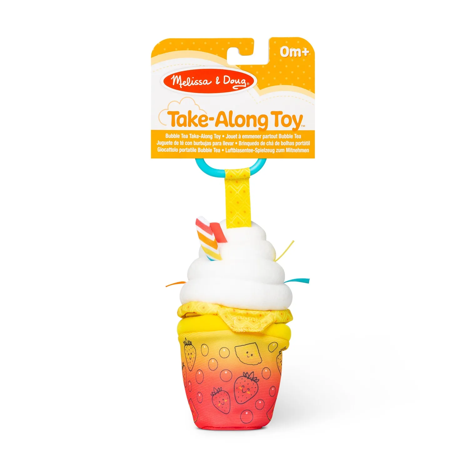 Melissa & Doug Bubble Tea babyspeeltje met clip en spiegel