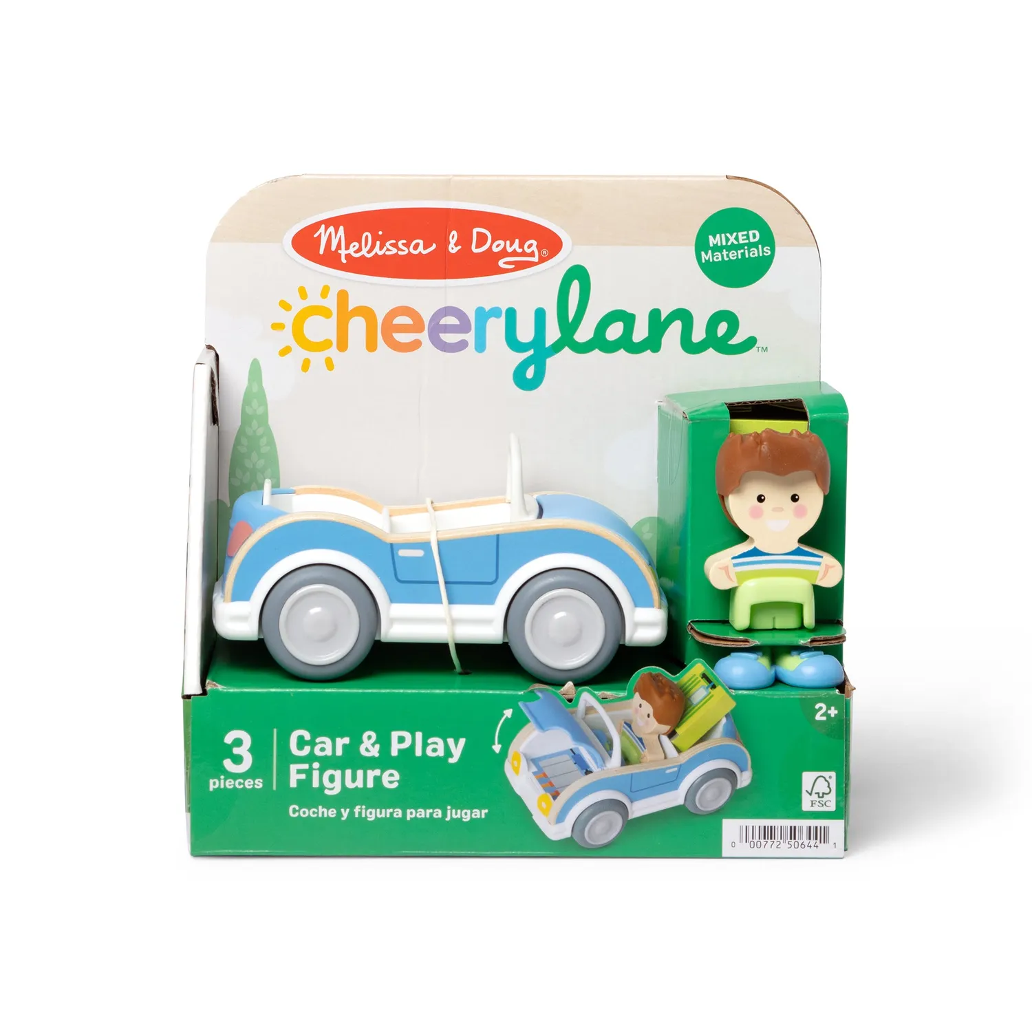 Melissa & Doug Cheery Lane Vehicle & Boy speelauto blauw
