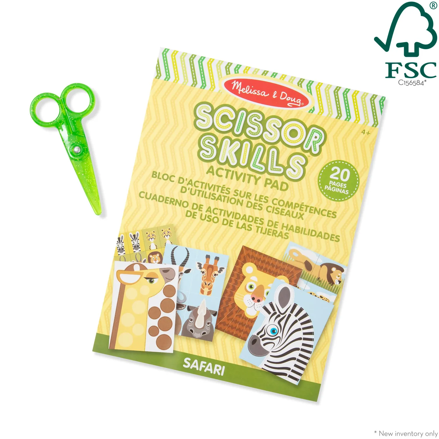 Melissa & Doug Safari Scissor Skills knipblok met schaar