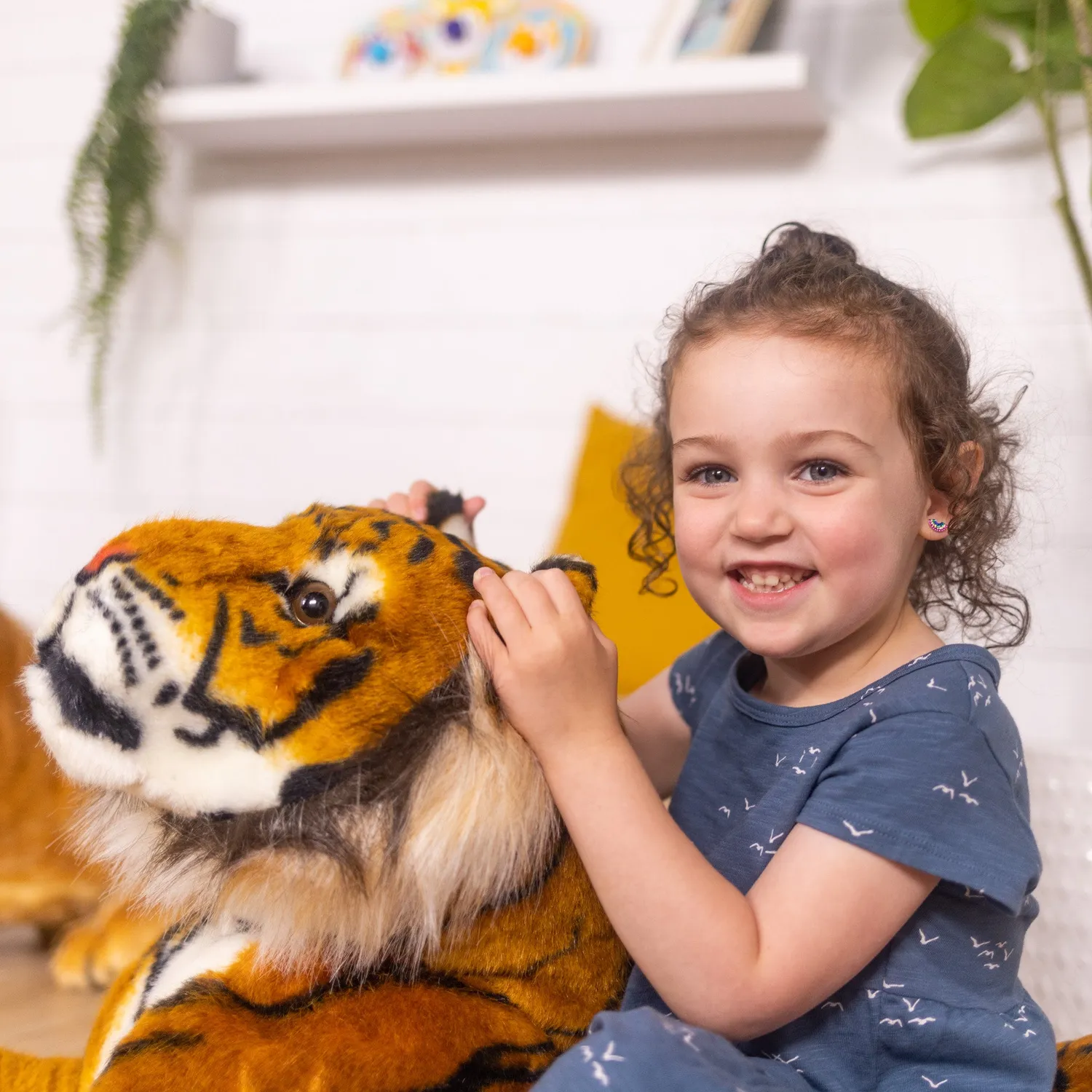 Melissa & Doug Tijger knuffel groot levensecht pluche